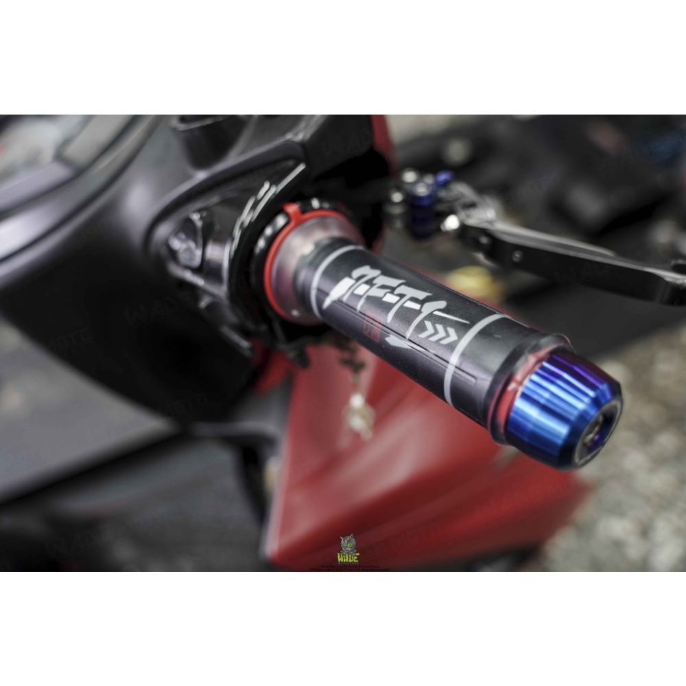 韋德機車精品 疾風鐵鷹 暗黑款 7FT1  握把 握把套 塑膠套 長度122 有孔 適用 新勁戰 KRV JETS-細節圖5