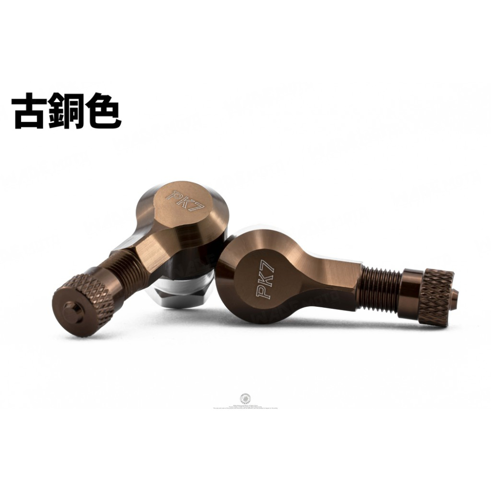 韋德機車精品 POSH PK7 鋁合金輪框氣嘴 風嘴頭 氣嘴頭 10MM 上揚15度-細節圖5