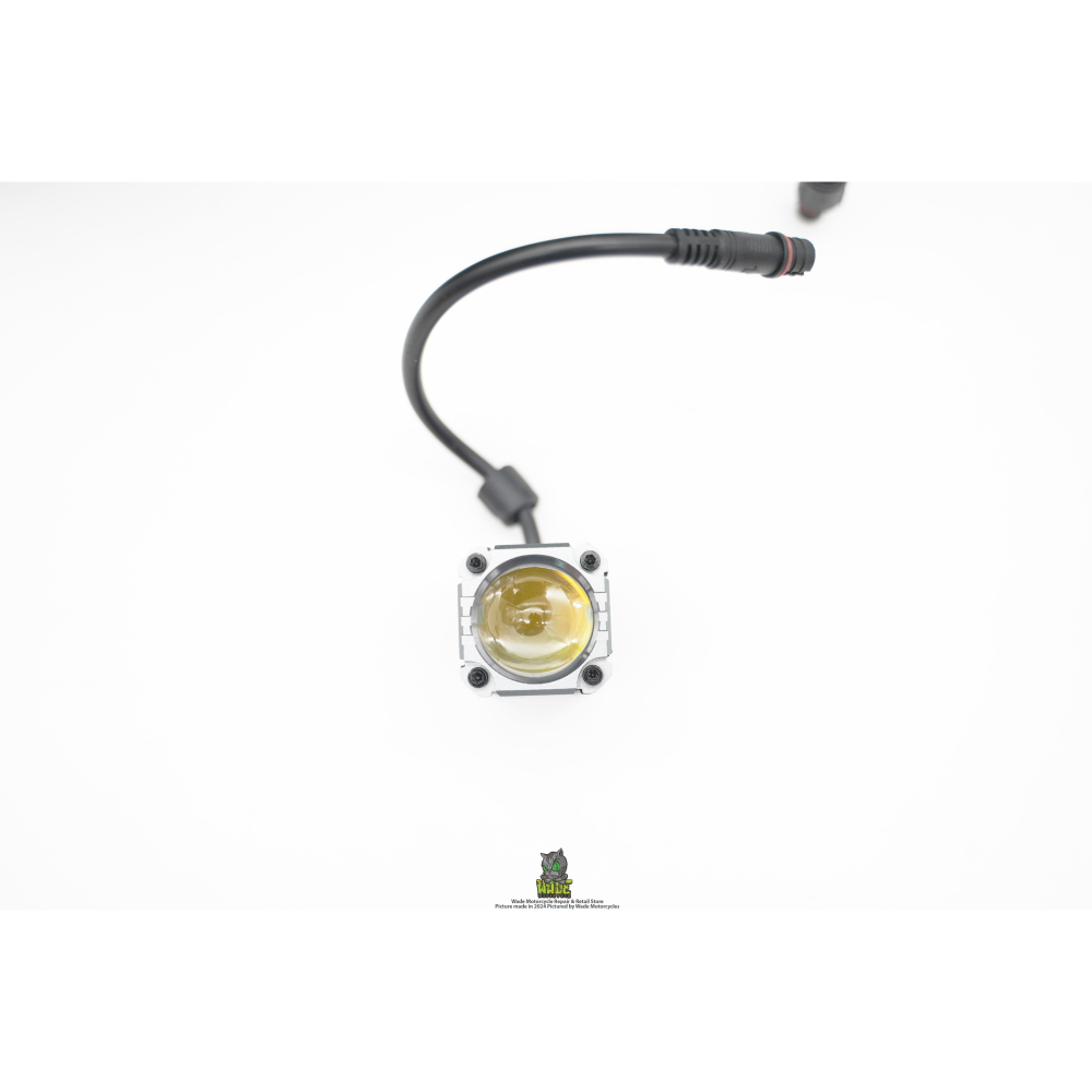 韋德機車精品 狼眼T1霧燈整套 機車霧燈 外掛式霧燈 遠近燈雙色切換 台灣出貨 小魚眼水平切線 適用 DRG MMBCU-細節圖2