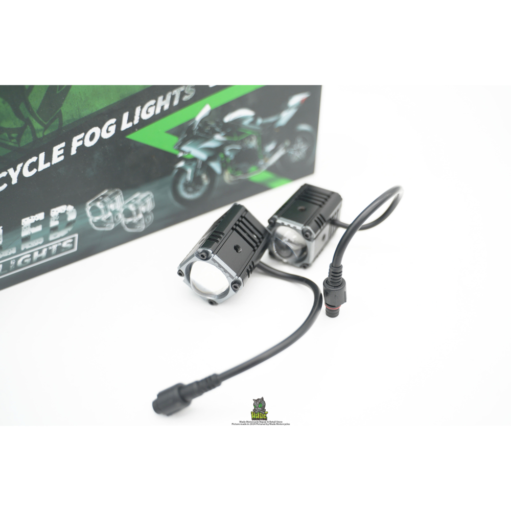 韋德機車精品 狼眼T1霧燈整套 機車霧燈 外掛式霧燈 遠近燈雙色切換 台灣出貨 小魚眼水平切線 適用 DRG MMBCU-細節圖3