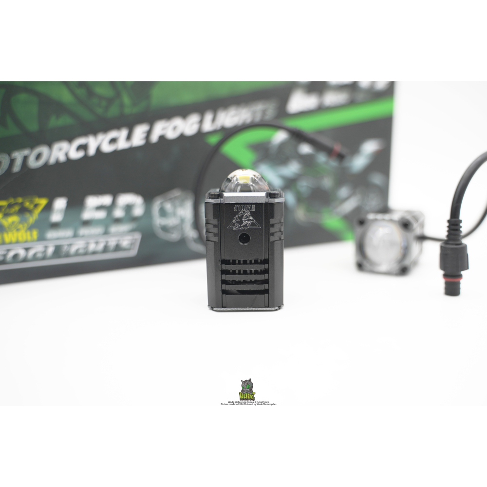 韋德機車精品 狼眼T1霧燈整套 機車霧燈 外掛式霧燈 遠近燈雙色切換 台灣出貨 小魚眼水平切線 適用 DRG MMBCU-細節圖4