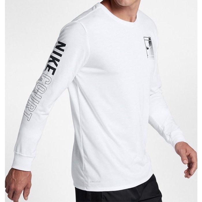 Nike Court Dri-Fit Tennis LS 排汗 網球上衣 長袖球衣 Federer Nadal-細節圖3