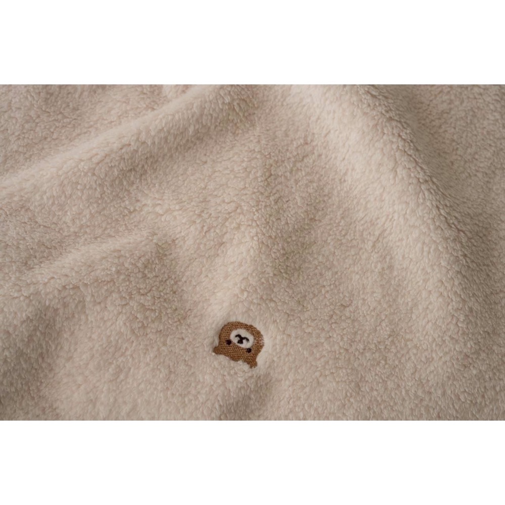 韓國寢具｜ 熊熊刺繡保暖毛毯-細節圖2