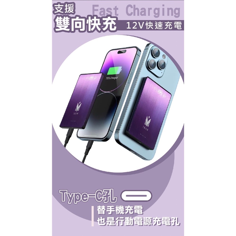 充電商品｜iXIN超薄磁吸行動電源-細節圖4