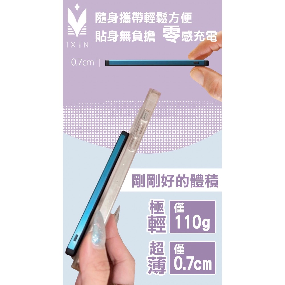 充電商品｜iXIN超薄磁吸行動電源-細節圖8