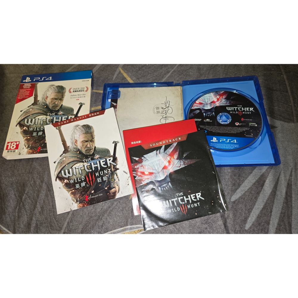 阿北-PS4 PS5可玩 巫師3 狂獵 中文版 含CD. 說明書.地圖 盒裝完整 光碟無刮-細節圖2