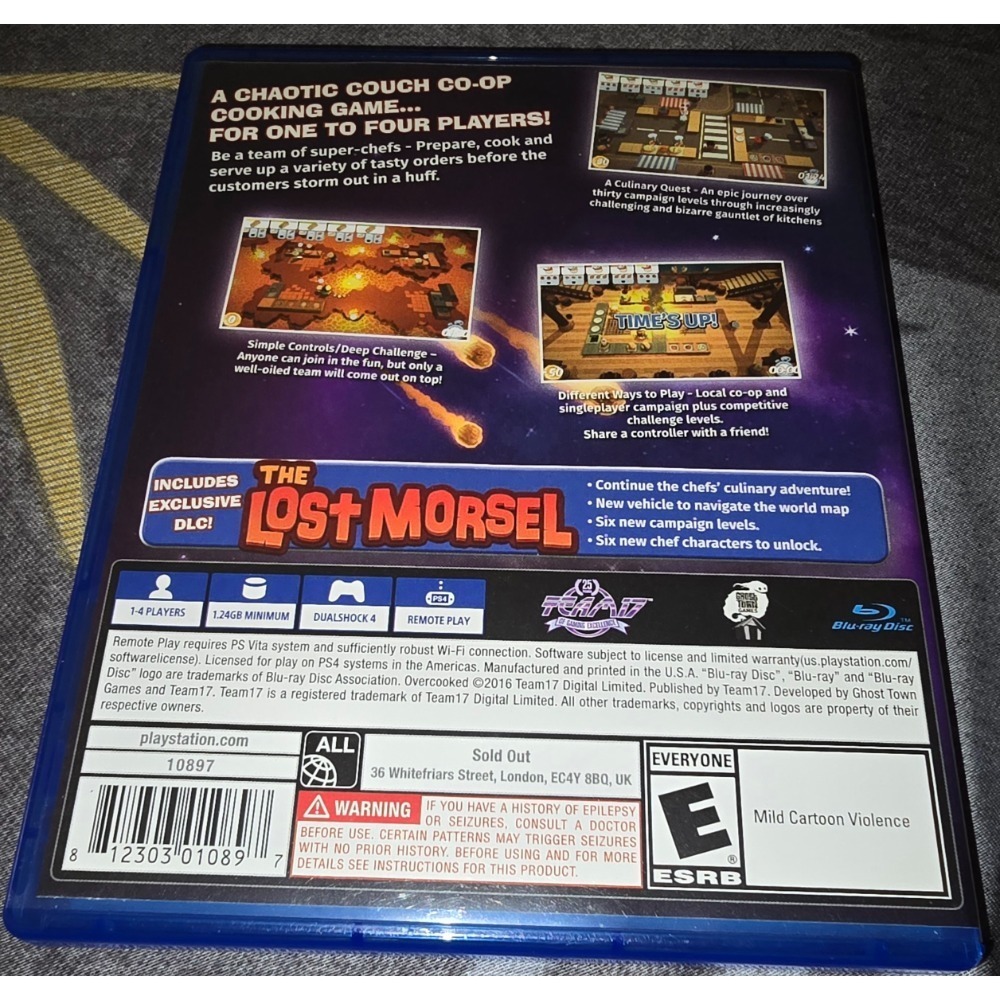 阿北-PS4 煮過頭1 分手廚房 盒裝完整 光碟無刮 PS5可玩-細節圖2