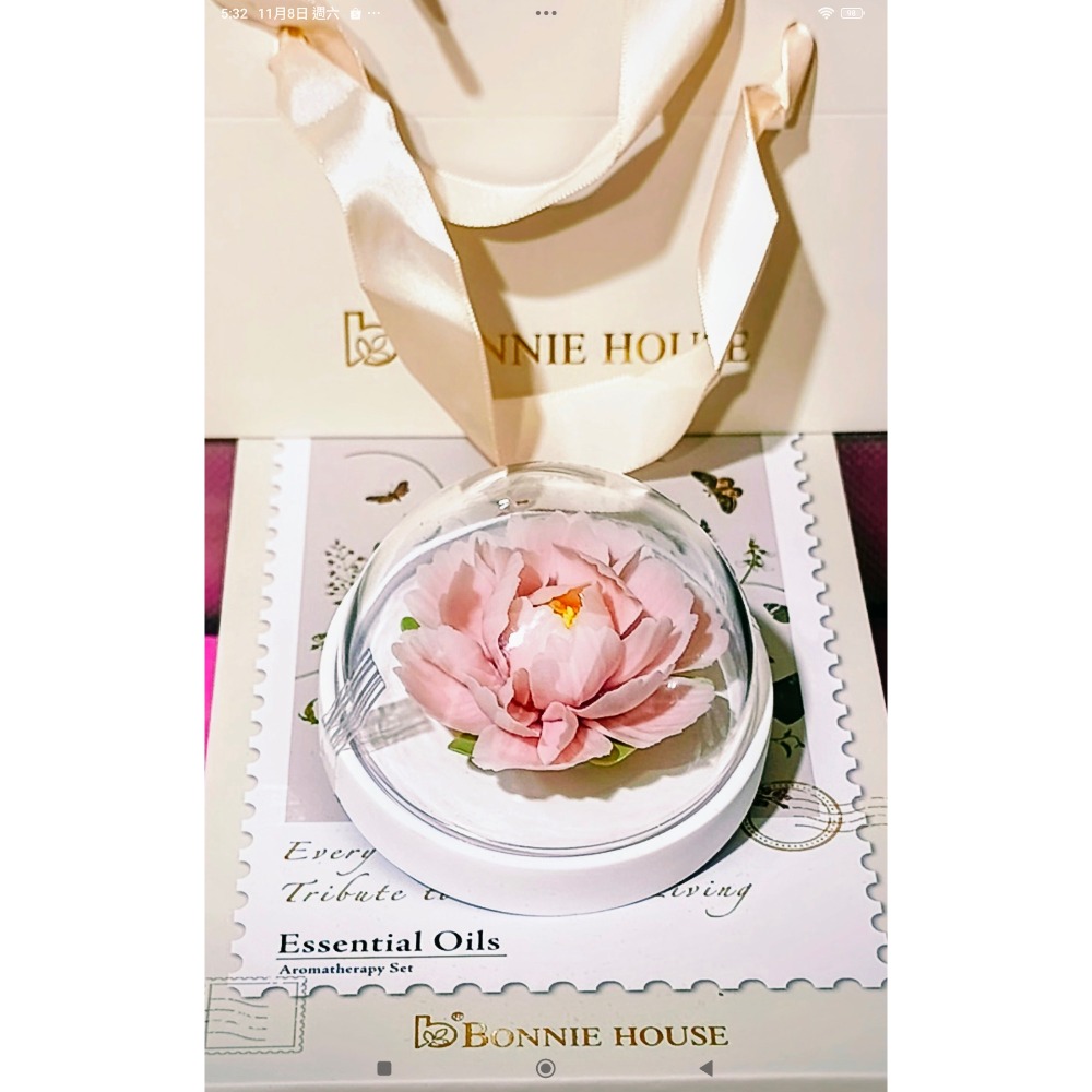 BONNIEHOUSE 植享家 有機認證 依蘭依蘭精油5ml 🌸植享家牡丹花擴香石（附外罩、外盒）-細節圖4