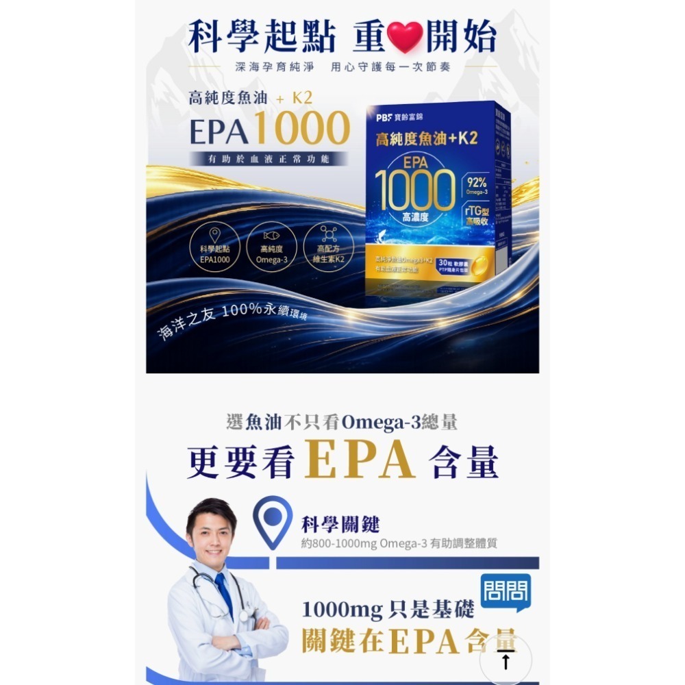 寶齡富錦EPA1000高純度魚油+K2 30顆/盒-細節圖3
