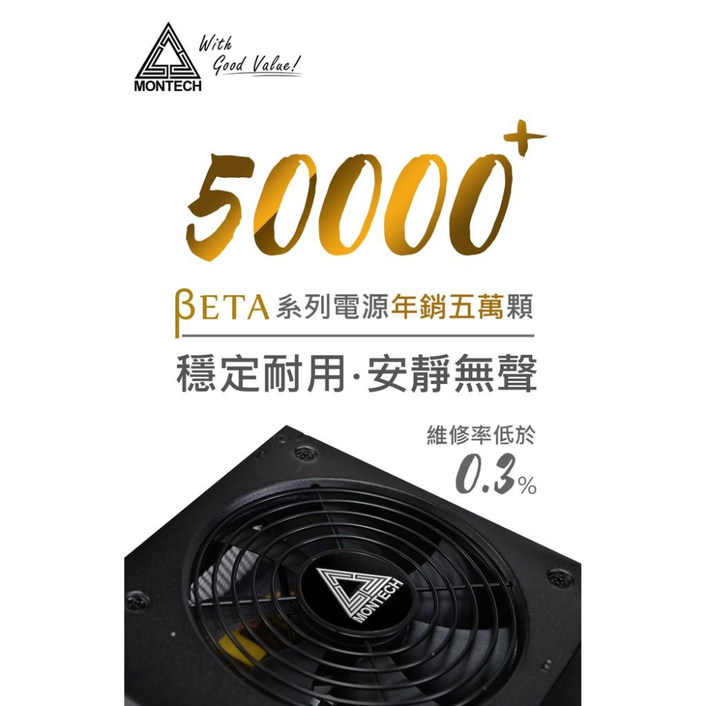 Montech BETA 550W/銅牌 5年保-細節圖2