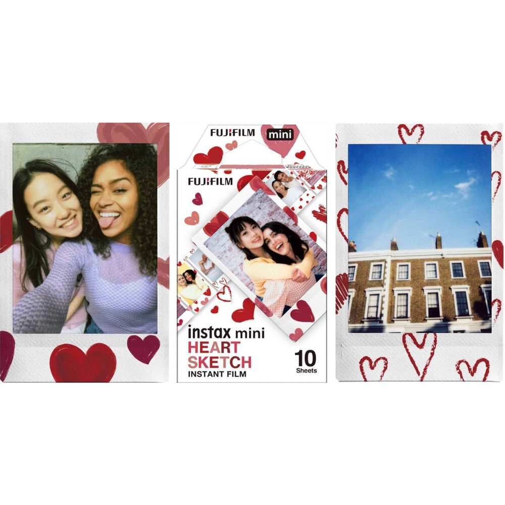 ✨富士Fujifilm🎞️ instax mini 愛心 素描底片 10張入 愛情剪影 拍立得 現貨💖🎨-細節圖3