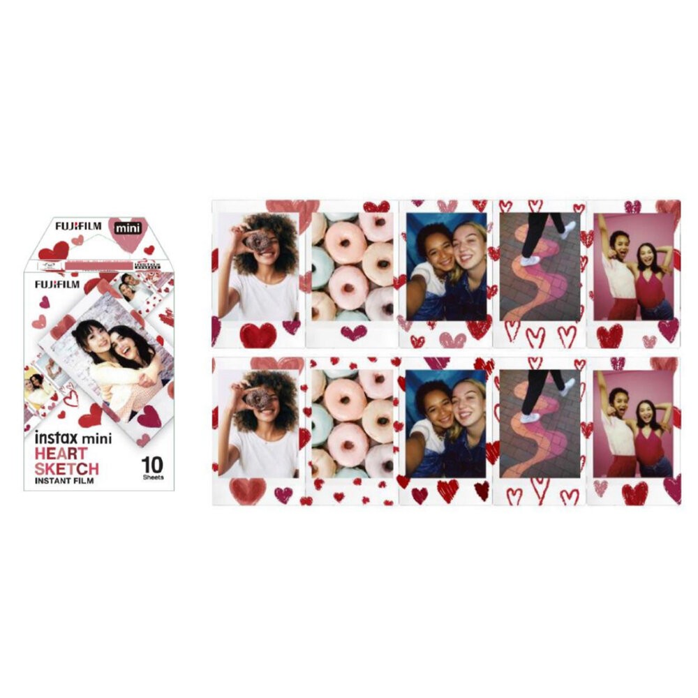 ✨富士Fujifilm🎞️ instax mini 愛心 素描底片   愛情剪影 拍立得 底片 現貨💖🎨-細節圖3