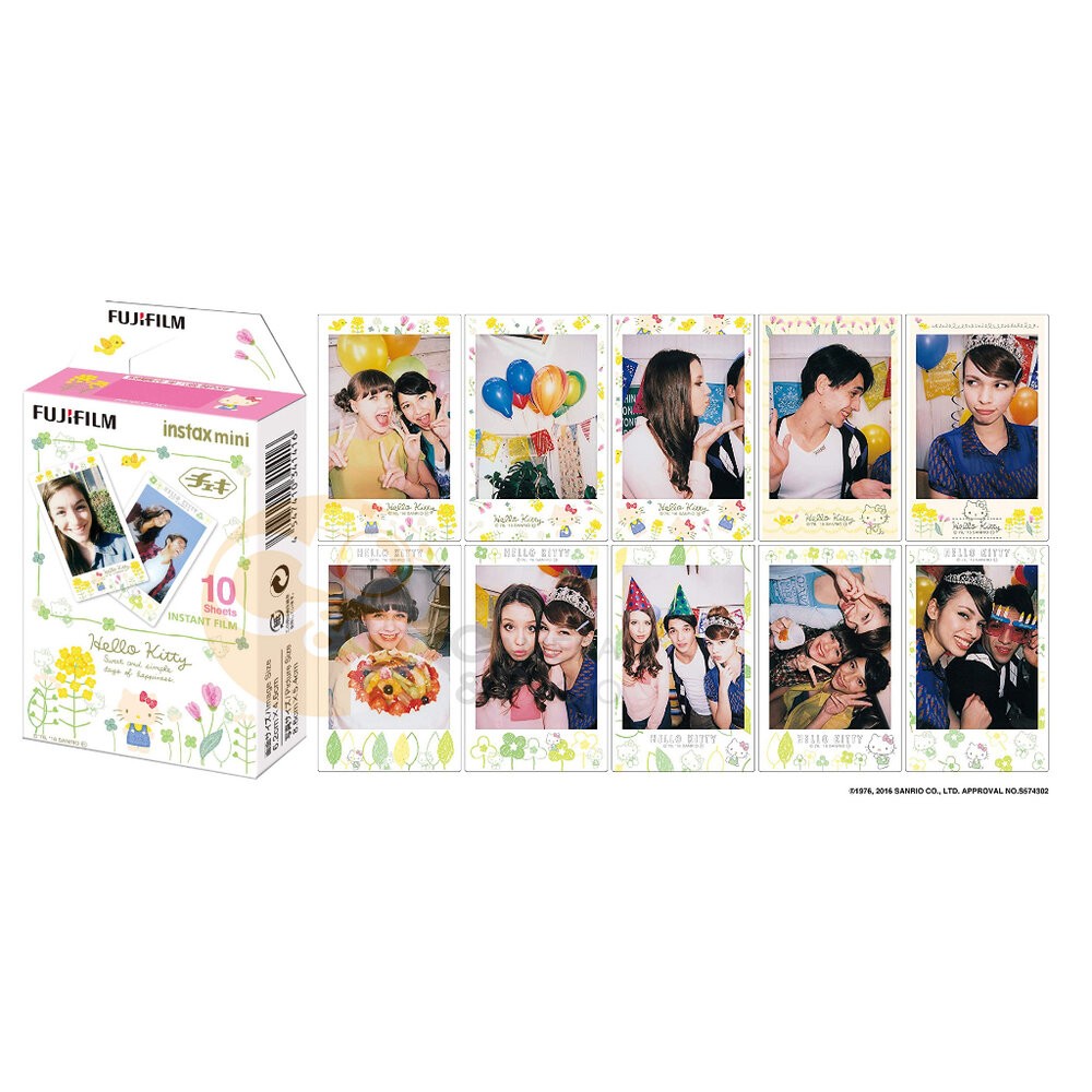 ✨富士📸 Instax Mini Hello Kitty 拍立得 底片 10張入 凱蒂貓插畫邊框 日本原裝 mini機型-細節圖4