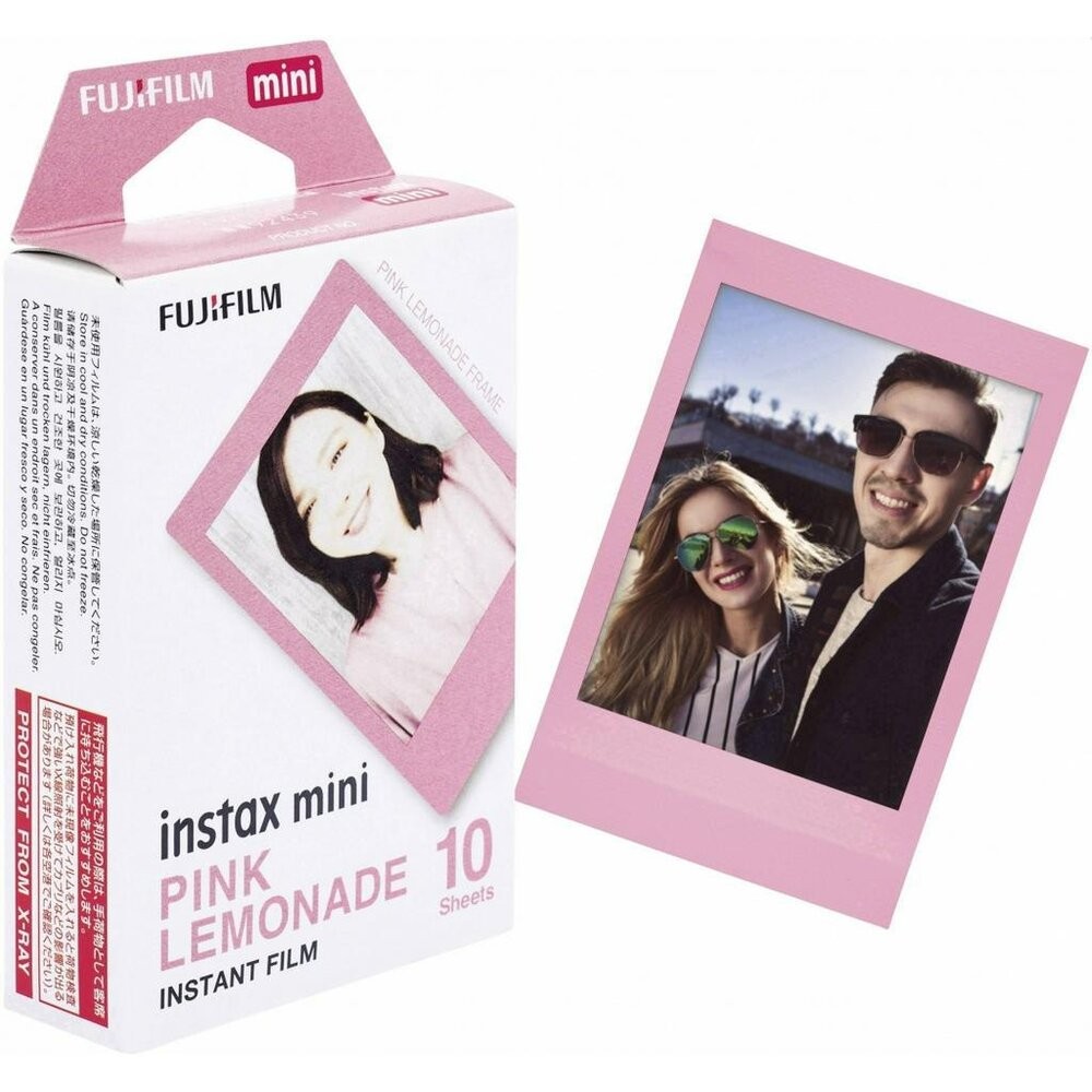 ✨富士📸 Instax Mini 粉紅檸檬 拍立得 底片 10張入 甜心粉紅邊框 現貨📸-細節圖2