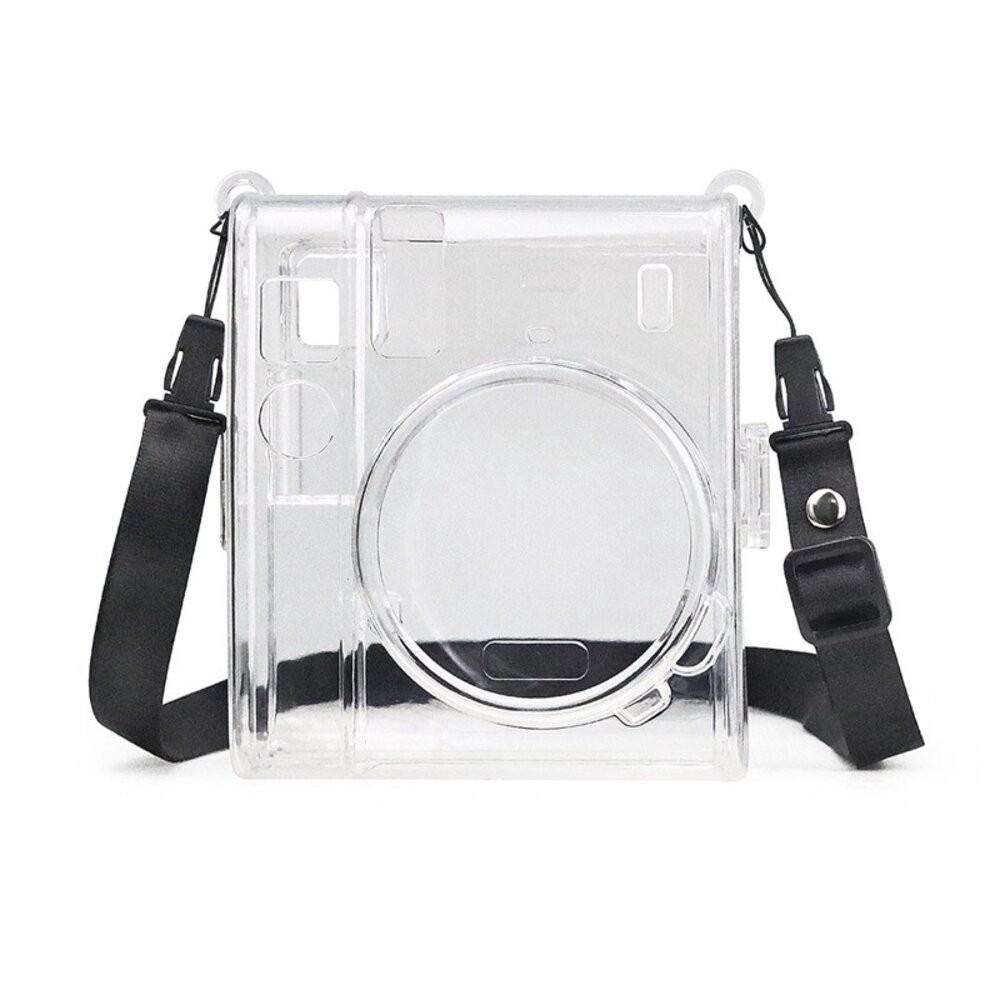 📷現貨 富士 instax mini 40 專用皮套 原廠/副廠/水晶殼 相機包 復古黑 棕 咖啡 白 附背帶-細節圖6