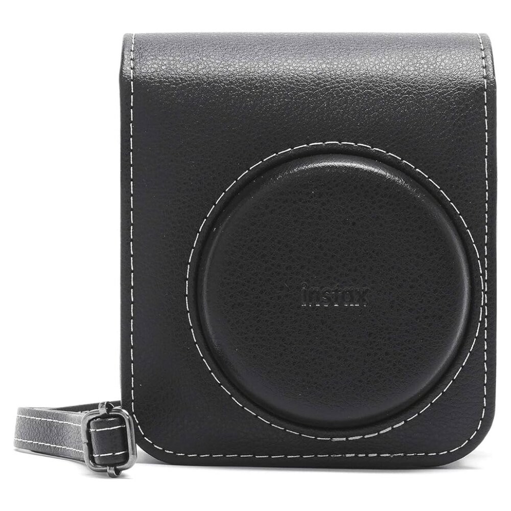 📷現貨 富士 instax mini 40 專用皮套 原廠/副廠/水晶殼 相機包 復古黑 棕 咖啡 白 附背帶-規格圖9