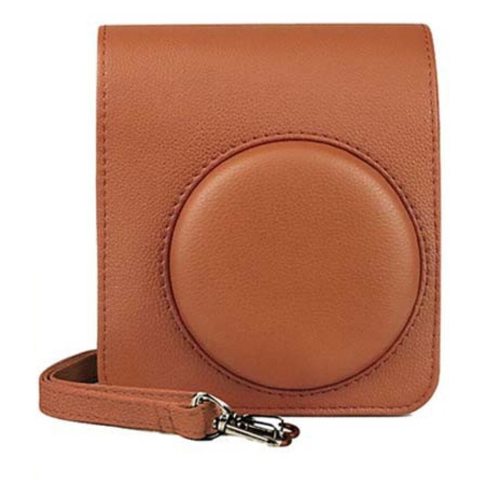 📷現貨 富士 instax mini 40 專用皮套 原廠/副廠/水晶殼 相機包 復古黑 棕 咖啡 白 附背帶-規格圖9