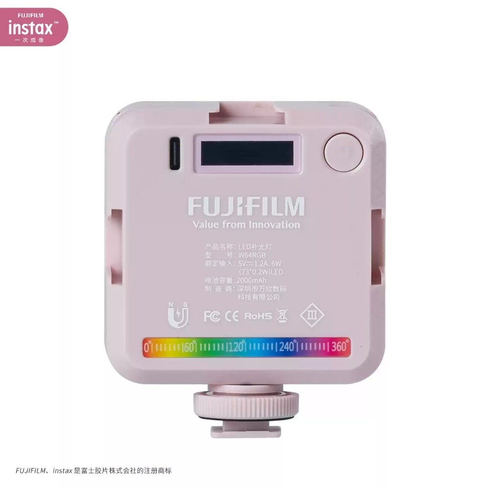 ✨富士Fujifilm🎞️ instax mini Evo 專用磁吸RGB補光燈 多色溫 原廠配件 黑色/粉色 現貨📸💡-細節圖3