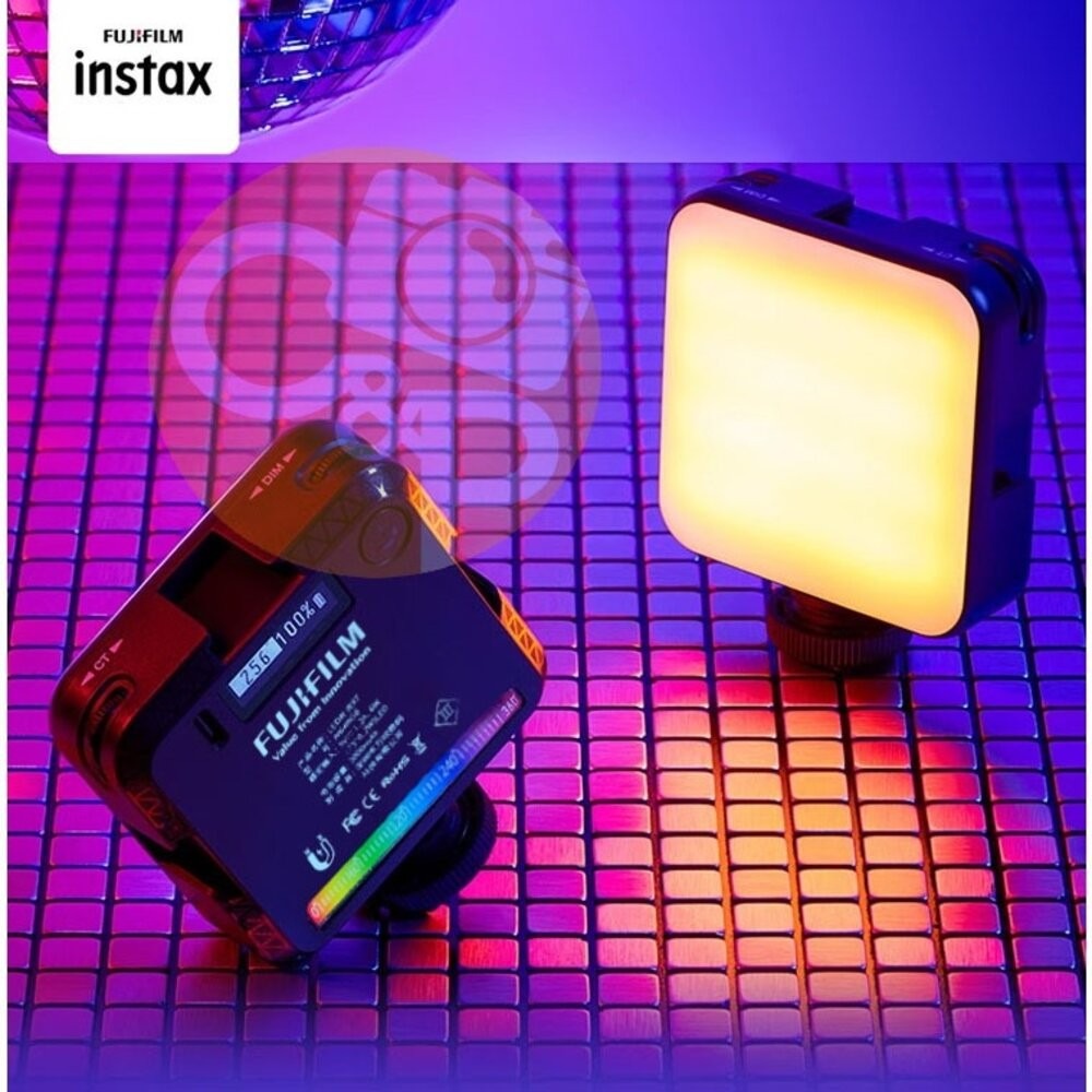✨富士Fujifilm🎞️ instax mini Evo 專用磁吸RGB補光燈 多色溫 原廠配件 黑色/粉色 現貨📸💡-細節圖5
