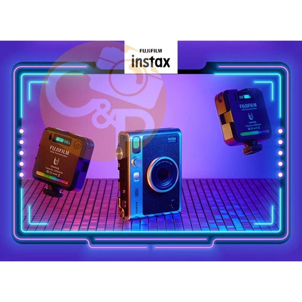 ✨富士Fujifilm🎞️ instax mini Evo 專用磁吸RGB補光燈 多色溫 原廠配件 黑色/粉色 現貨📸💡-細節圖7