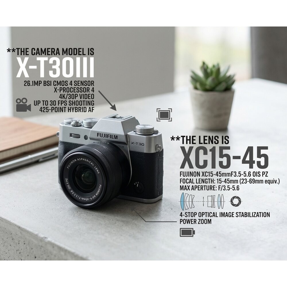 💯正品 公司貨 分期0利率📷現貨 富士 X-T30III + 13-33mm X-T30 III 銀色變焦鏡頭組-細節圖3