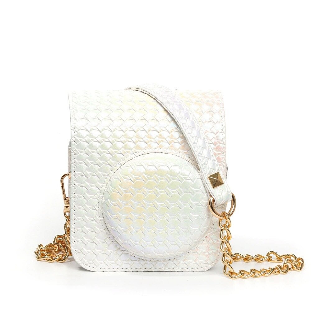 💎 現貨 富士 Instax mini 12 / 11 / 40 適用 幻彩編織紋 相機包 相冊 64枚 套裝 背帶保護-細節圖2