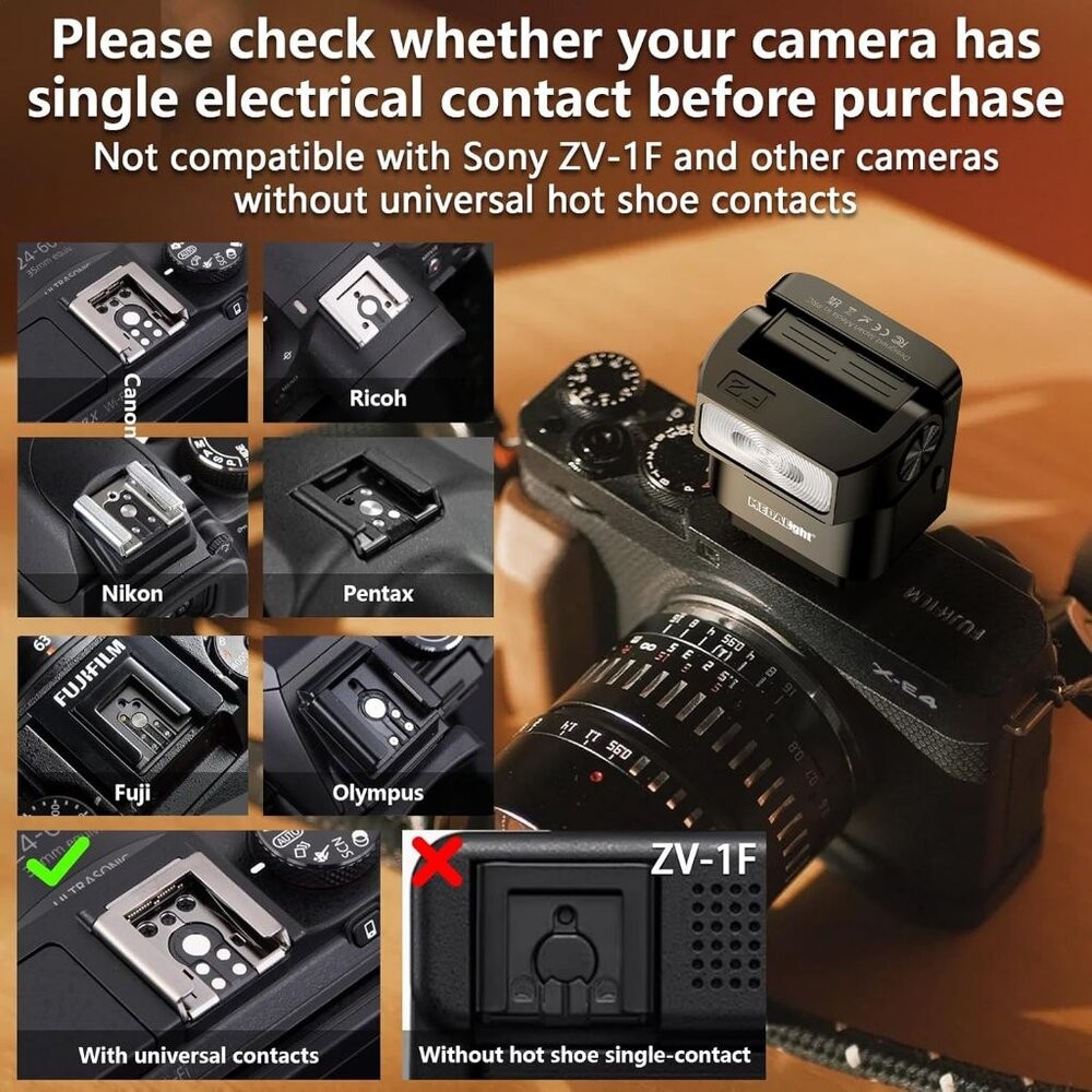 🔥 現貨 MEDALIGHT F2 迷你閃光燈 相機外閃 📸 適用 GRIII X100VI XM5 X-E5 GRIV-細節圖7