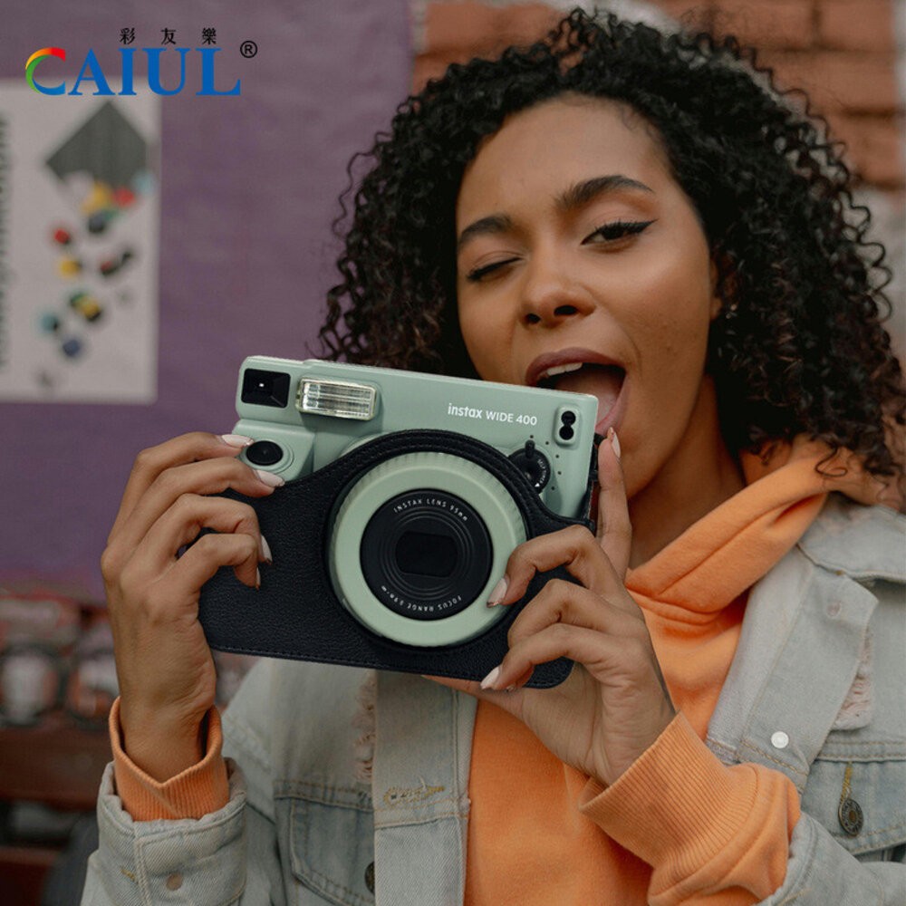 💯正品 WIDE 400 復古皮質 保護套 三色任選 經典皮紋 原廠級防護 黑/棕/綠 復古撞色設計 相機包 皮套 📸-細節圖3