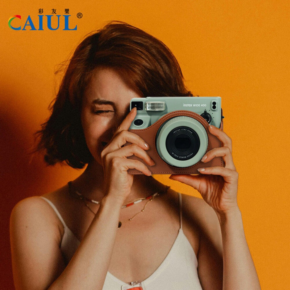 💯正品 WIDE 400 復古皮質 保護套 三色任選 經典皮紋 原廠級防護 黑/棕/綠 復古撞色設計 相機包 皮套 📸-細節圖4