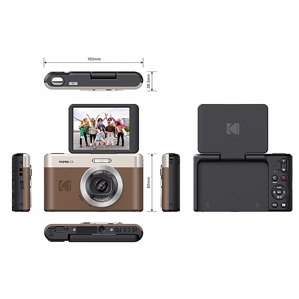✅現貨 公司貨2年保固🥇 Kodak PIXPRO C1 柯達 數位相機 復古CCD風 翻轉螢幕 Vlog 自拍 神器-細節圖11
