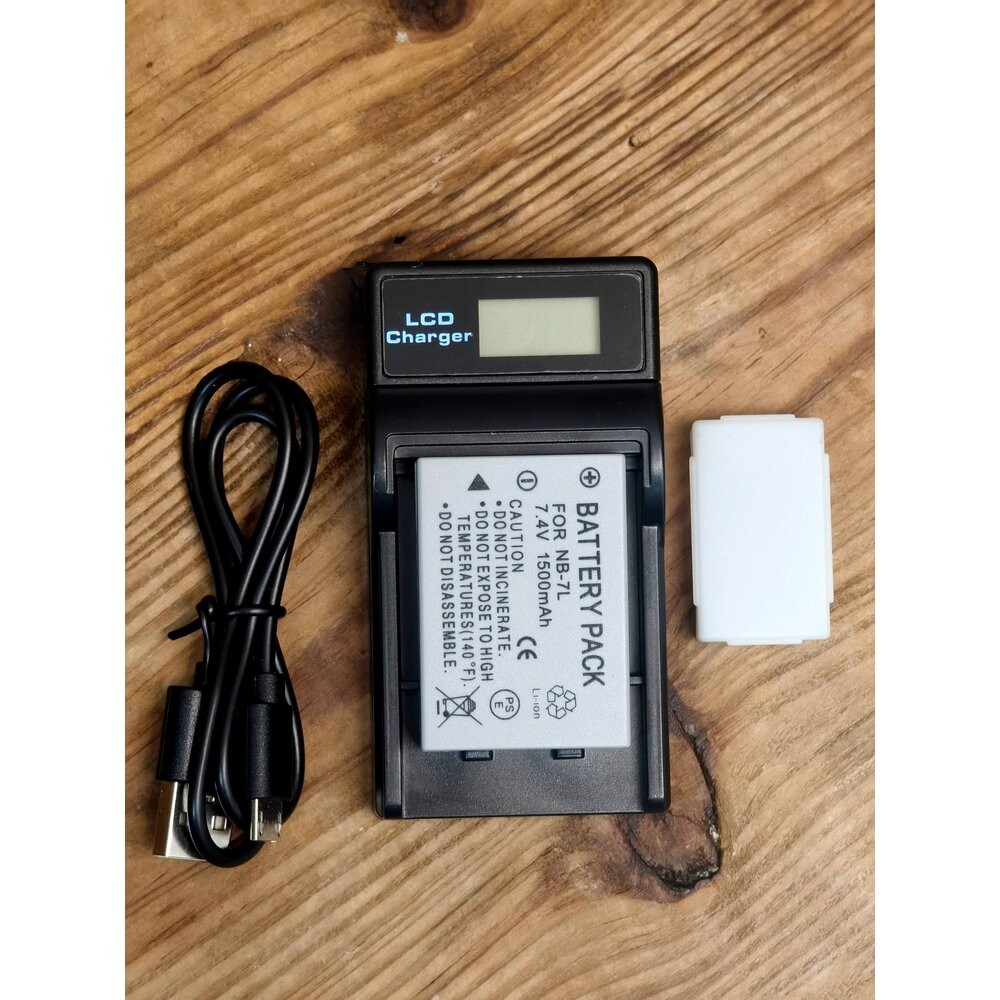 NB-7L 副廠電池+USB充電器 一組