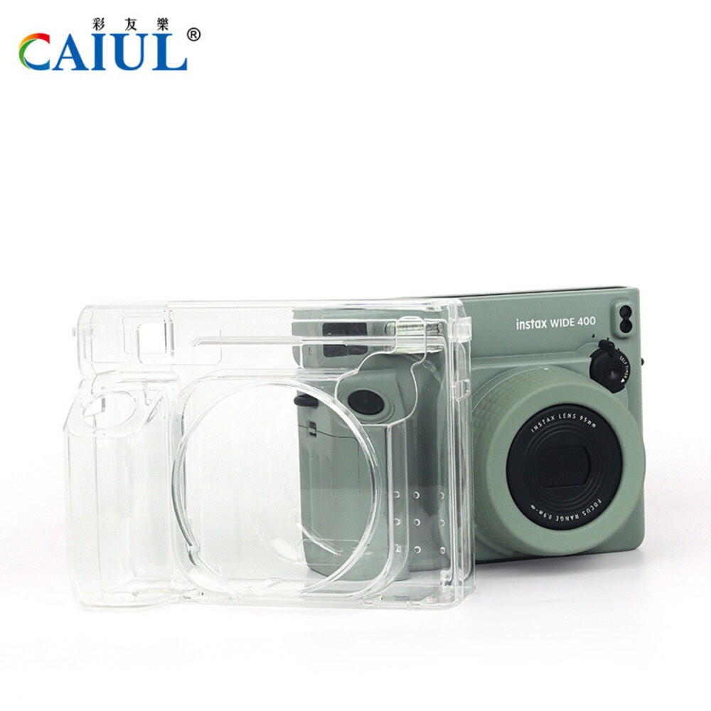 💯正品【拍立得 WIDE 400 專用透明收納殼】原廠相容設計｜防刮水晶殼｜附背帶+底片收納 透明 保護殼 水晶殼-細節圖5