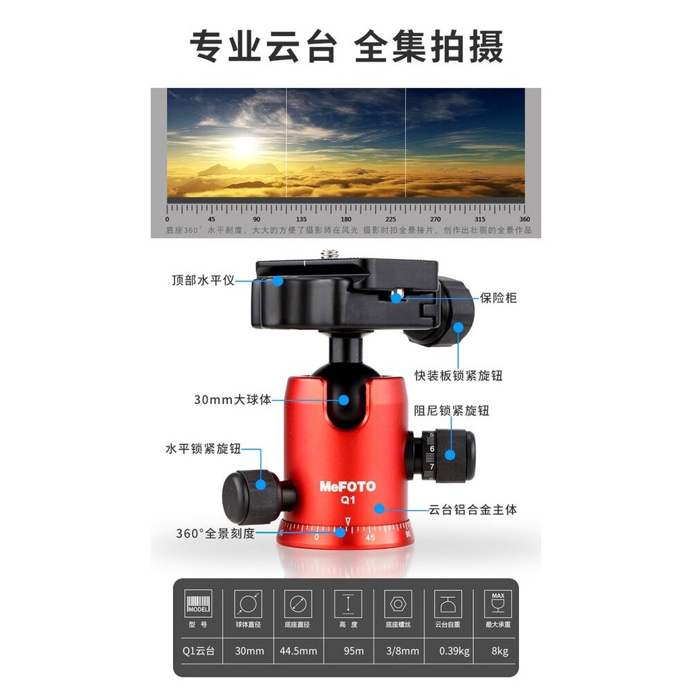 📷現貨 【MeFOTO】RoadTrip A1350SQ1 鋁合金反折旅遊腳架組 二合一單腳架 專業輕量支撐-細節圖5