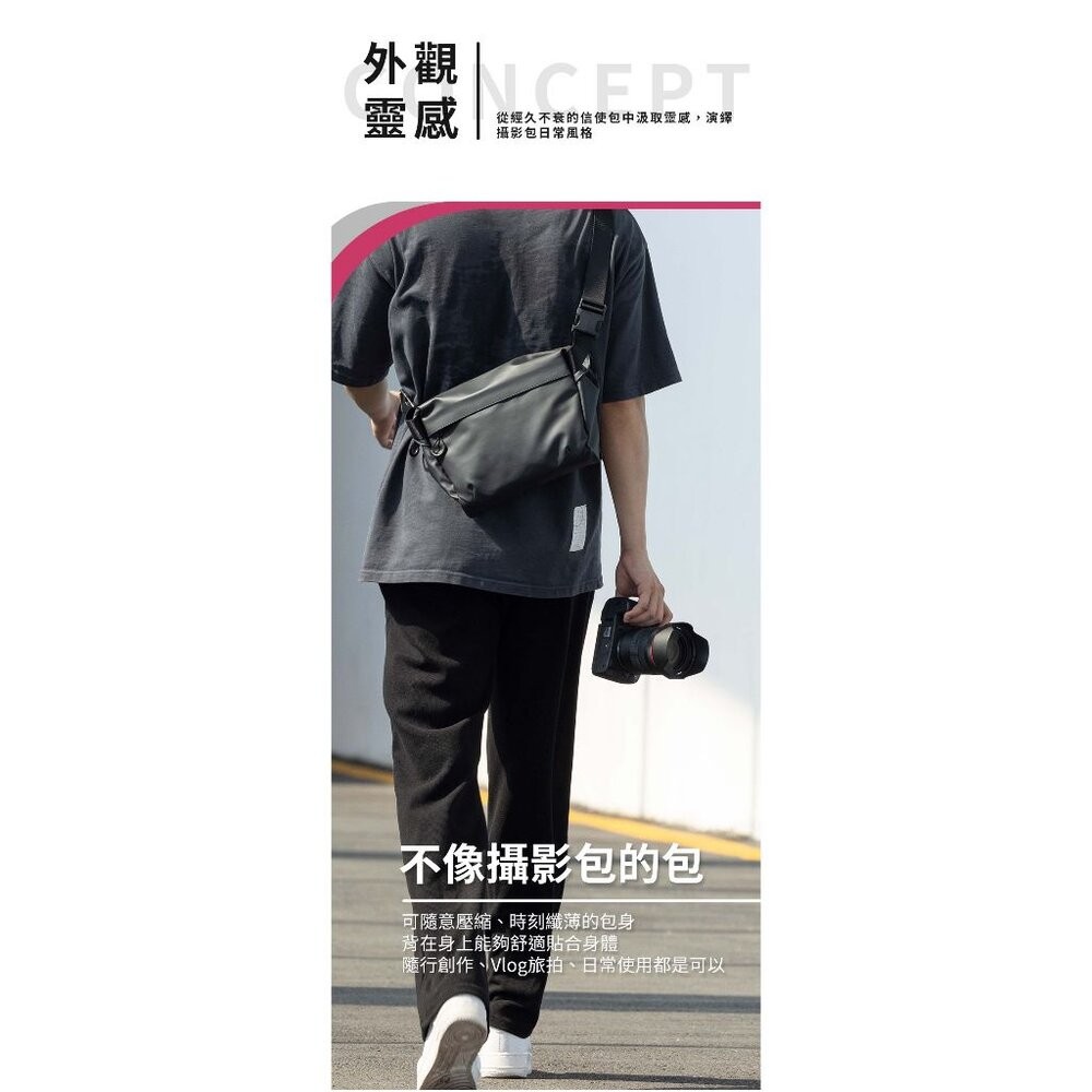 💯正品 優籃子 Ulanzi PB008 拍立得 GR3 相機包 攝影包 郵差包 防潑水 高耐磨 / 6L大容量-細節圖3