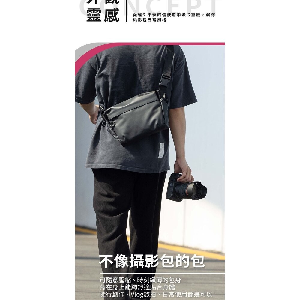 💯正品 優籃子 Ulanzi PB008 拍立得 GR3 相機包 攝影包 郵差包 防潑水 高耐磨 / 6L大容量-細節圖11