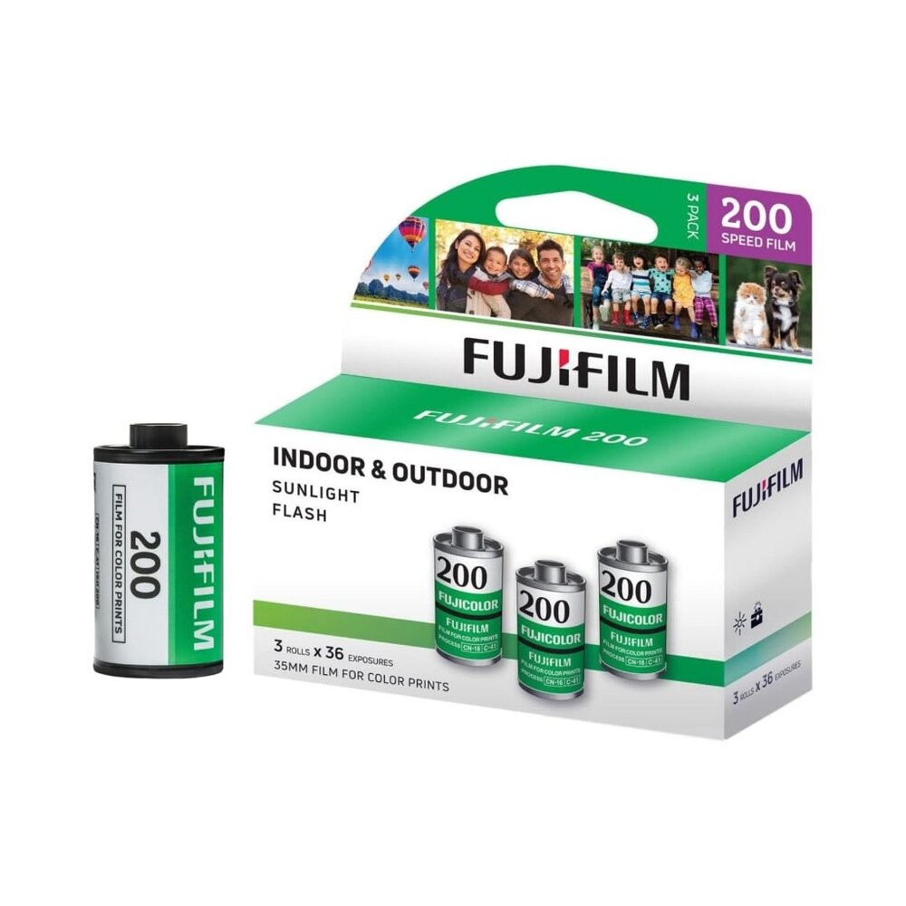 💯正品 富士 Fuji ISO 200 C200 彩色負片 底片 膠捲 每卷36張照片 35mm 135底片一盒三捲入裝-細節圖2