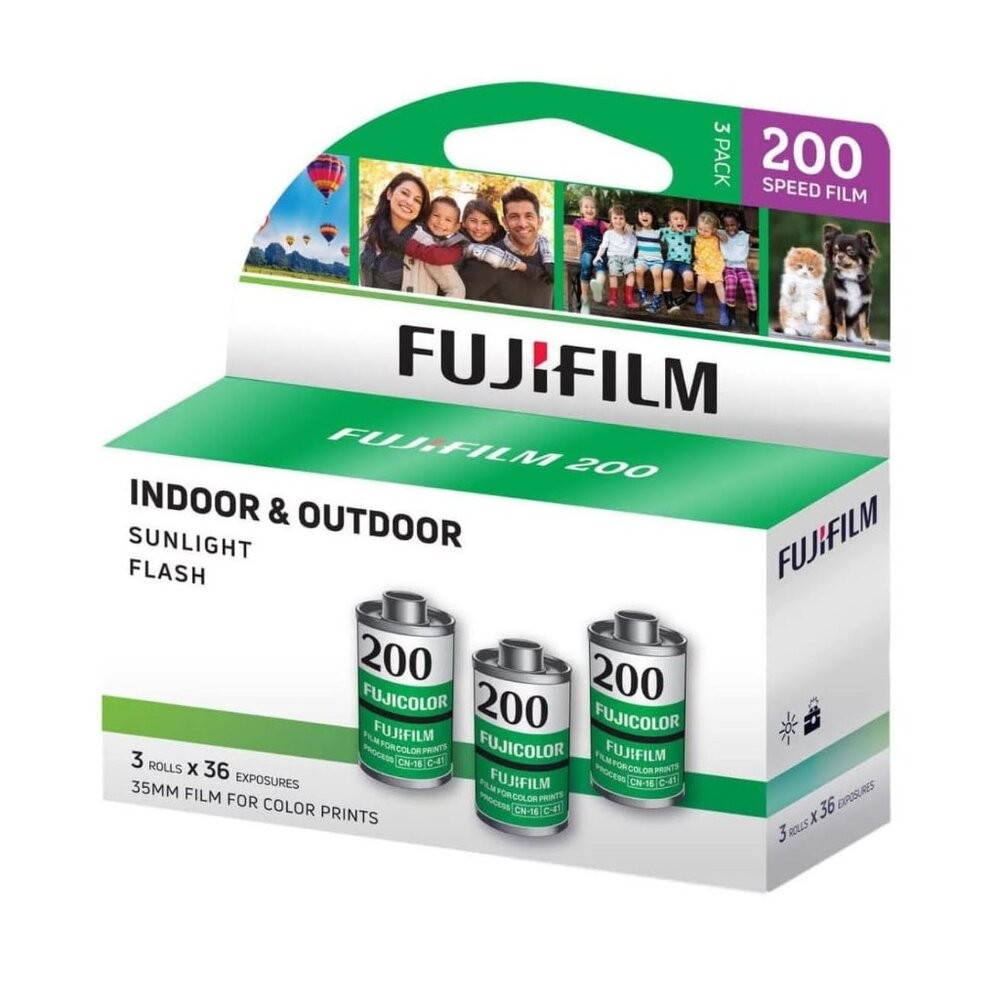 💯正品 富士 Fuji ISO 200 C200 彩色負片 底片 膠捲 每卷36張照片 35mm 135底片一盒三捲入裝-規格圖5