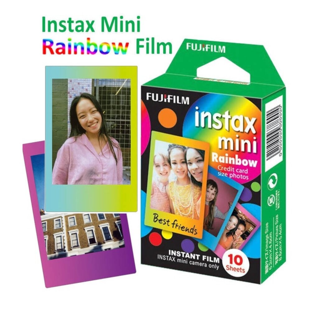 ✨富士📸 Instax Mini 彩虹漸層 拍立得 底片 10張入 多彩彩色邊框 日本原裝 mini機型適用 現貨📸-細節圖2