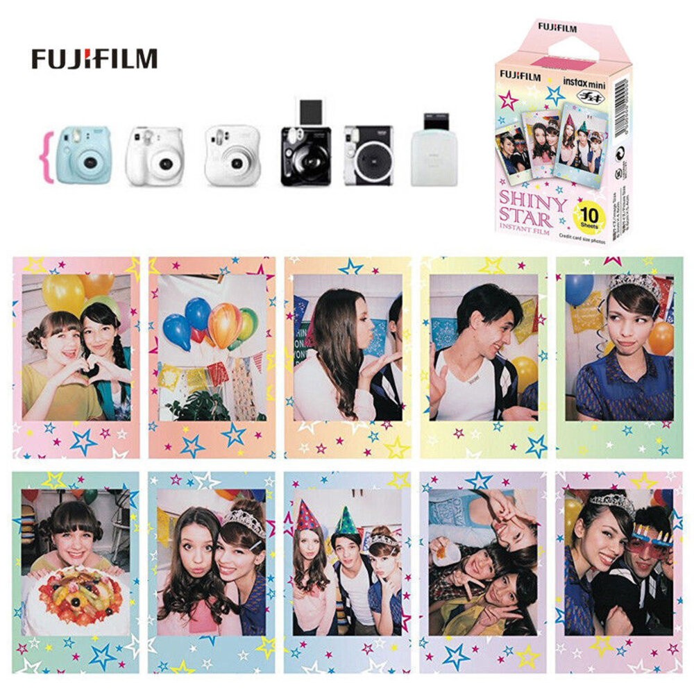 💯正品📸 FUJIFILM Instax mini 富士 拍立得 卡通 彩色 底片 閃爍星星 SHINY STAR-細節圖3