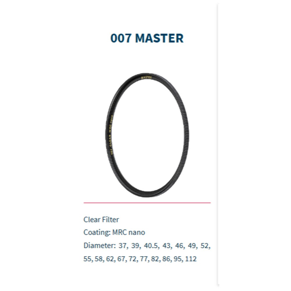 💯正品 德國原裝 平輸 B+W Master 007 Clear Filter MRC Nano UV保護鏡 UV濾鏡-細節圖6