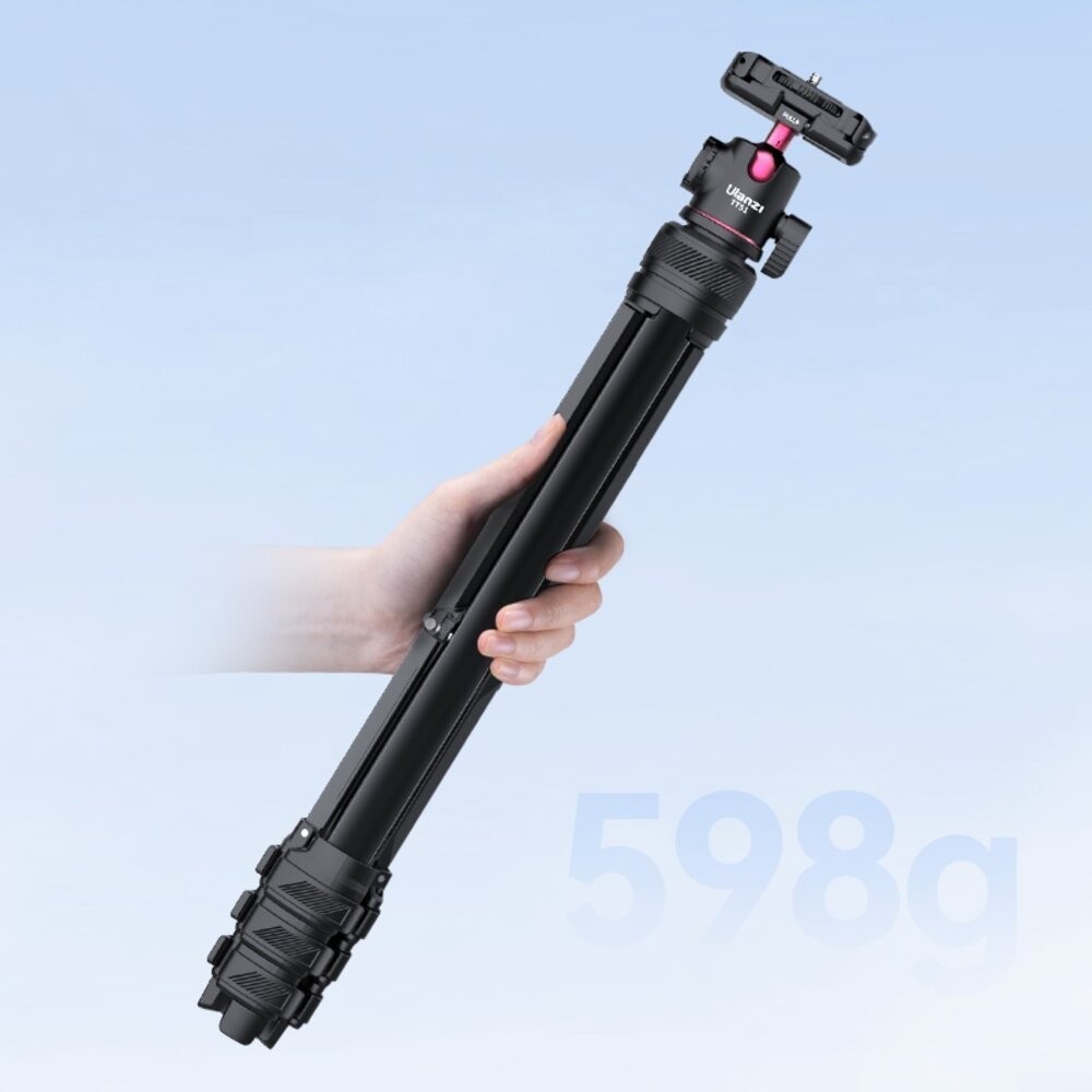 Ulanzi TT51 鋁合金手機兩用四節攝影三腳架 / 扳扣式 / 隱藏式手機夾雲台 / 適合手機、微單等-細節圖5