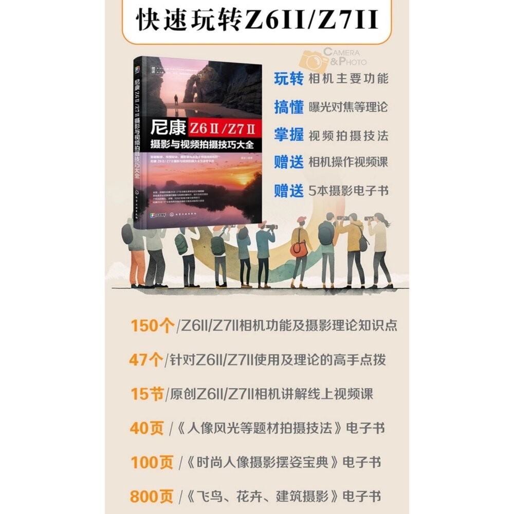 全新 尼康 Z6Ⅱ/ Z7Ⅱ攝影與影片拍攝技巧大全 微單攝影寶典書籍 相機使用方法與技巧 菜單功能說明 攝影構圖 攝影書-細節圖2