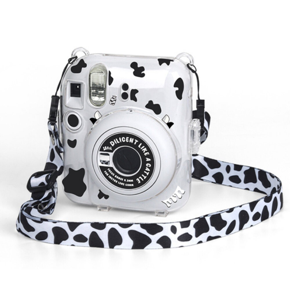 📷現貨 富士 instax mini 12 專用水晶殼 保護殼 mini12 透明/貼紙彩繪版 附風格背帶-細節圖2