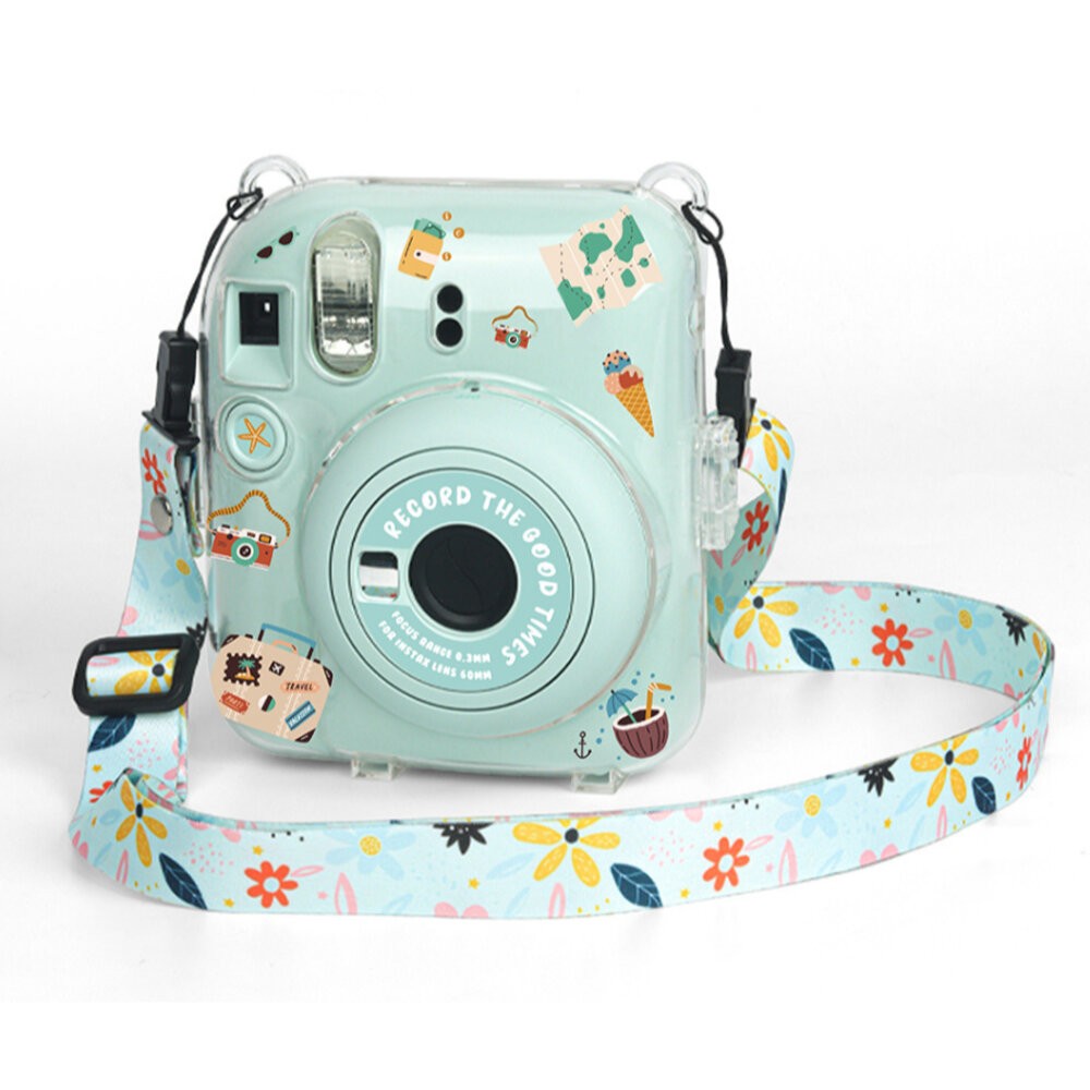 📷現貨 富士 instax mini 12 專用水晶殼 保護殼 mini12 透明/貼紙彩繪版 附風格背帶-細節圖4