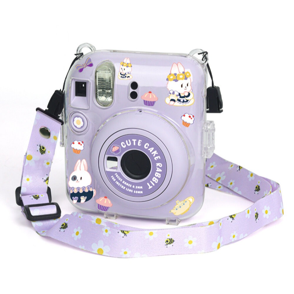 📷現貨 富士 instax mini 12 專用水晶殼 保護殼 mini12 透明/貼紙彩繪版 附風格背帶-細節圖6