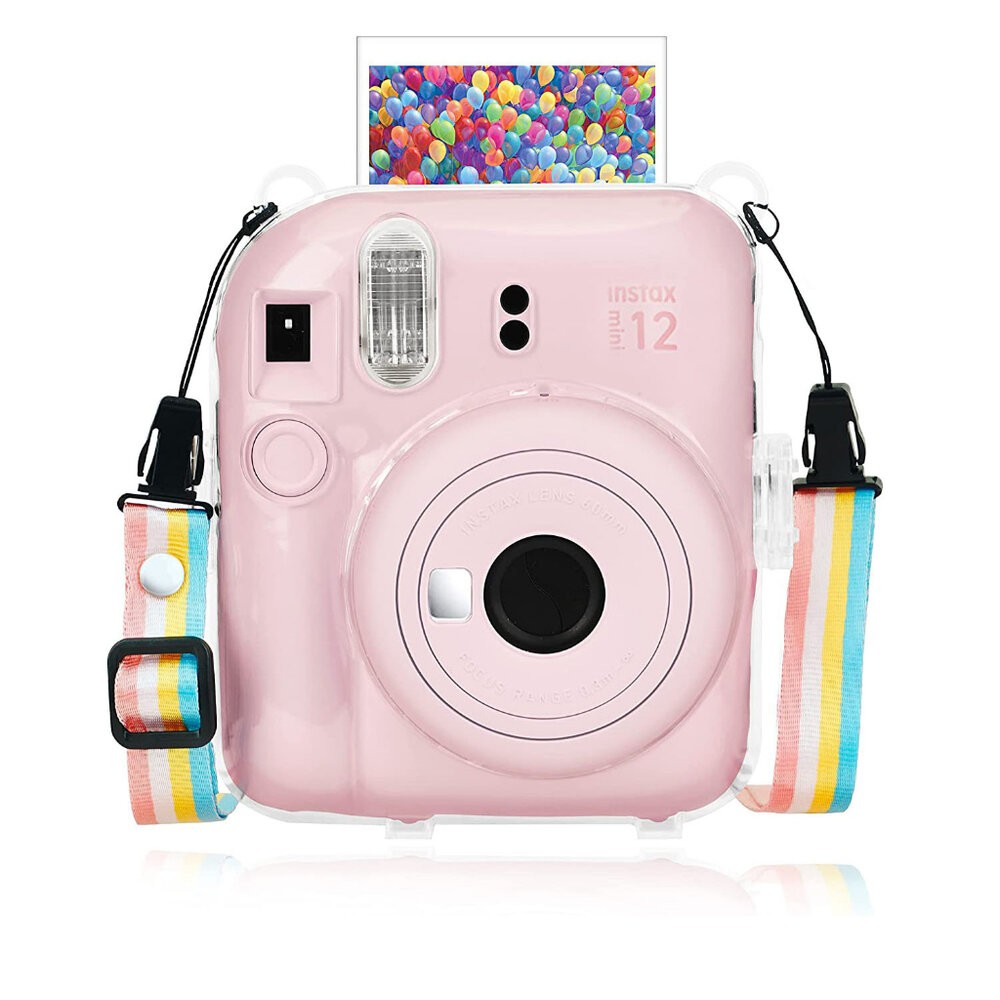 📷現貨 富士 instax mini 12 專用水晶殼 保護殼 mini12 透明/貼紙彩繪版 附風格背帶-細節圖7