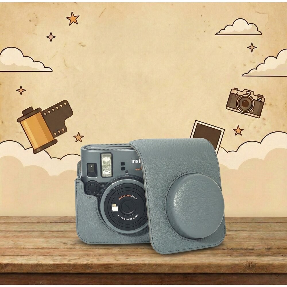 ✨富士Fujifilm🎞️ instax mini 41 專用皮套 翻蓋保護套 4色現貨 附背帶📸✨-細節圖3