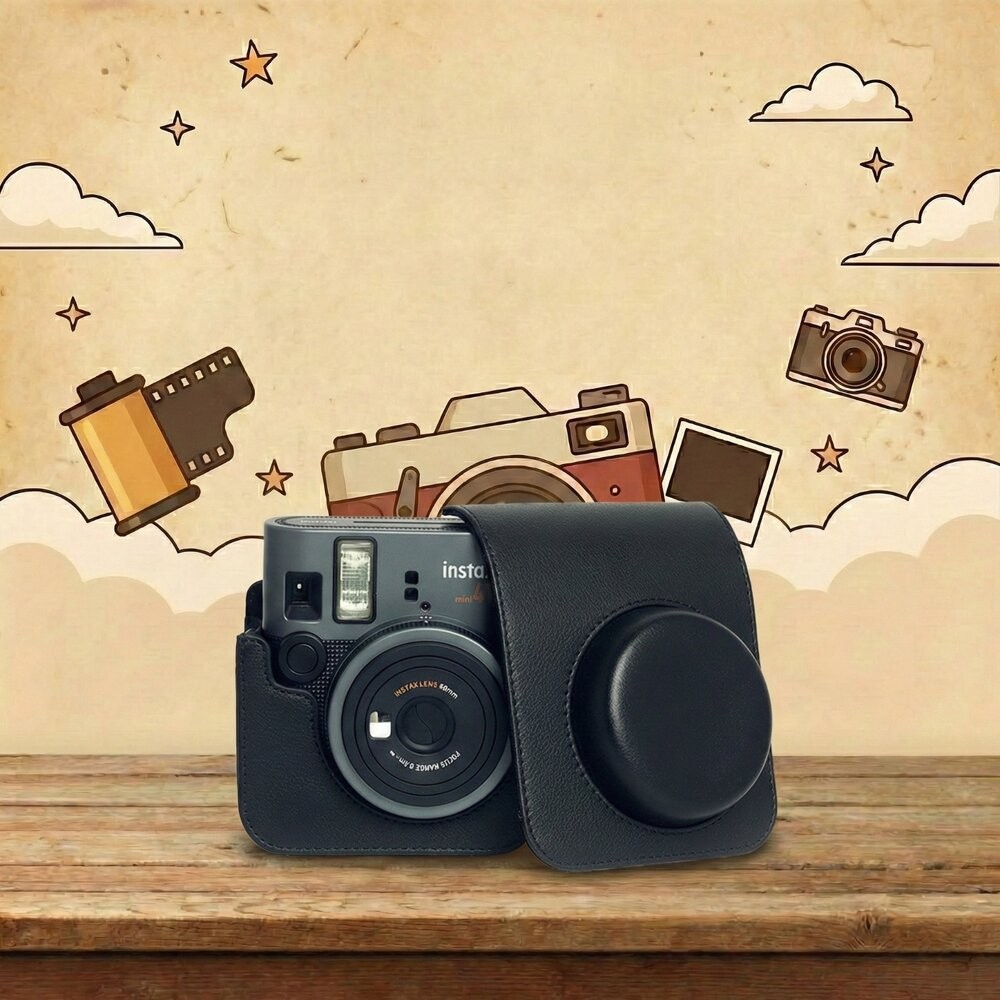✨富士Fujifilm🎞️ instax mini 41 專用皮套 翻蓋保護套 4色現貨 附背帶📸✨-細節圖5