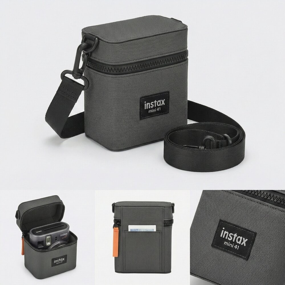 ✨富士Fujifilm🎞️ instax mini 41 原廠相機收納包 灰色 公司貨 現貨📸💼-細節圖3
