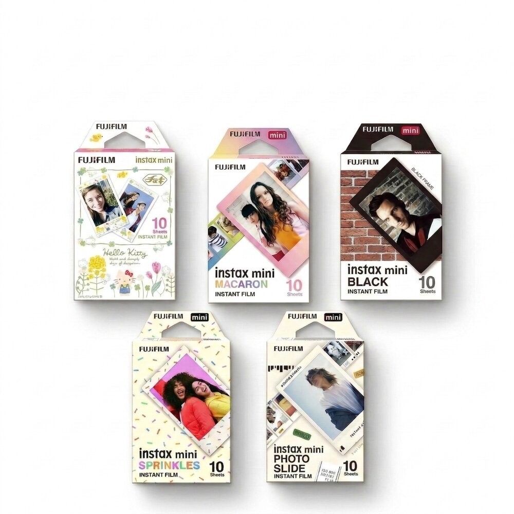 【限時購】✨富士🎞️ instax mini 拍立得底片 造型底片 凱蒂貓 黑邊 馬卡龍 花灑 正片風 5款任選📸-細節圖2